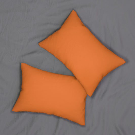 Cozy Orange Spun Polyester Lumbar Pillow