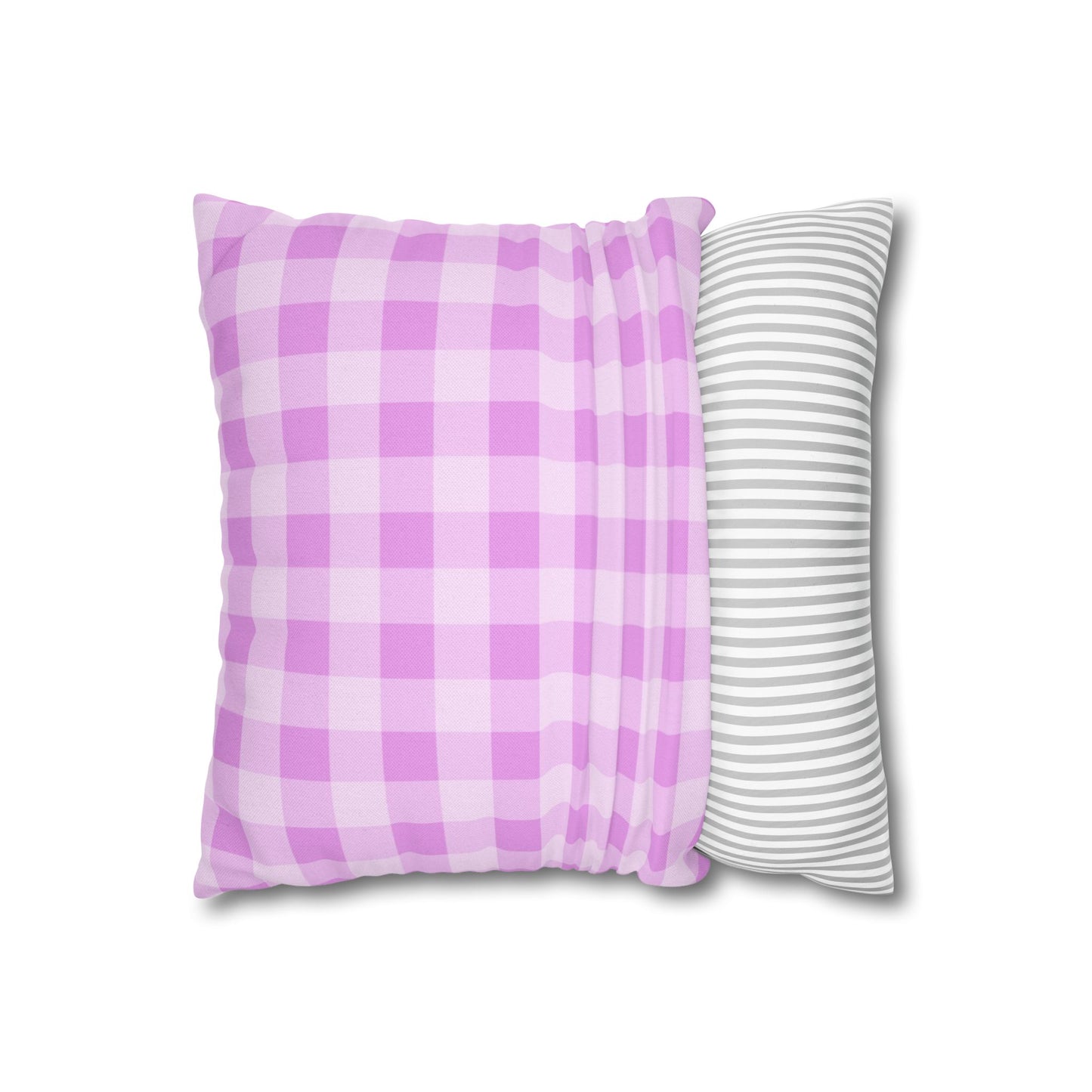 Cozy Purple Checkered Pillowcase