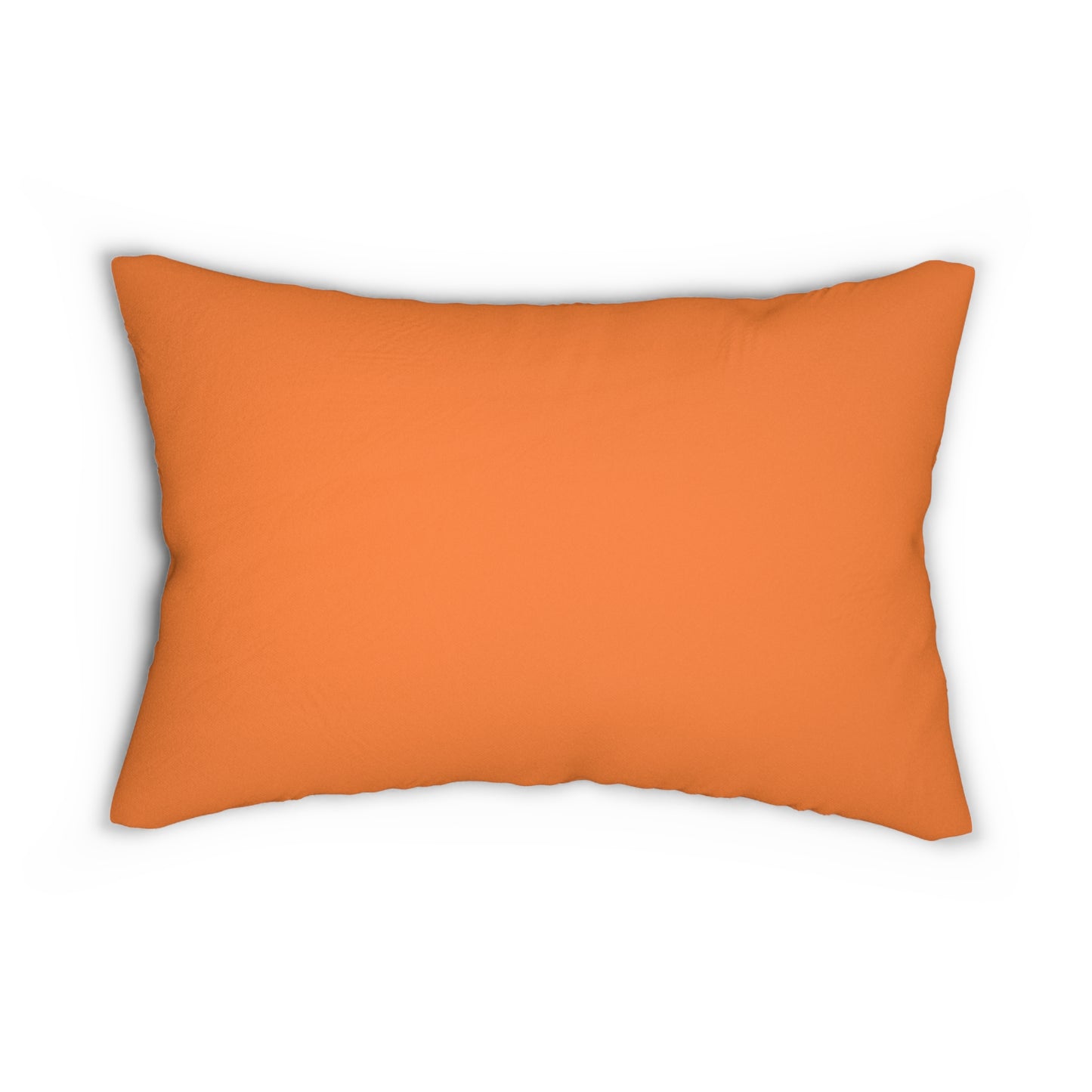 Cozy Orange Spun Polyester Lumbar Pillow