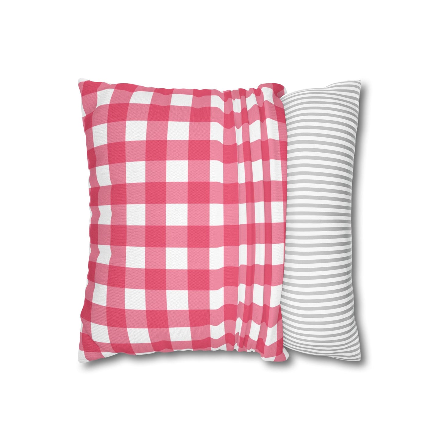 Cozy Red Checkered Pillowcase