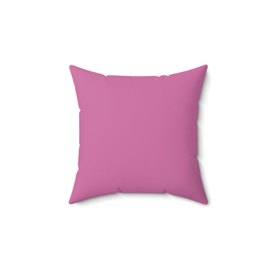 Vibrant Pink Spun Polyester Square Pillow