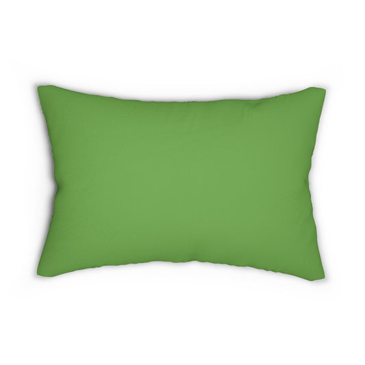 Vibrant Green Spun Polyester Lumbar Pillow