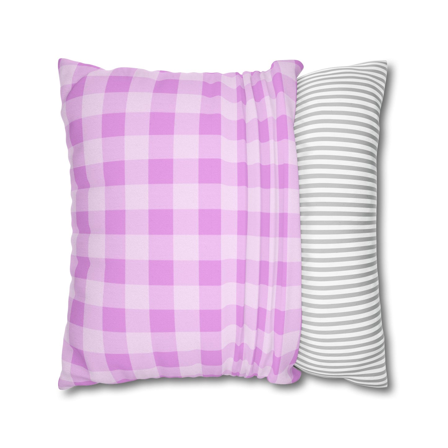 Cozy Purple Checkered Pillowcase