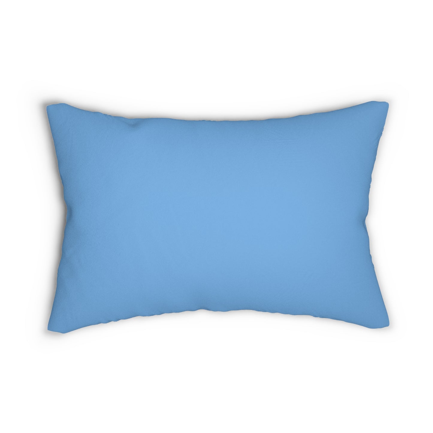 Custom Blue Spun Polyester Lumbar Pillow