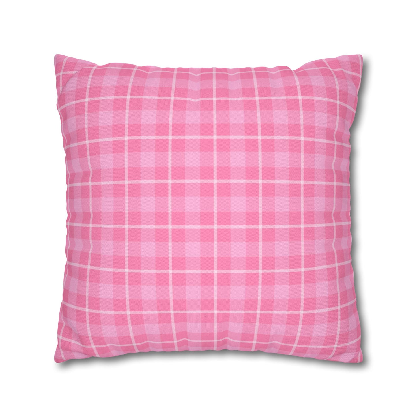 Cozy Pink Checkered Pillowcase