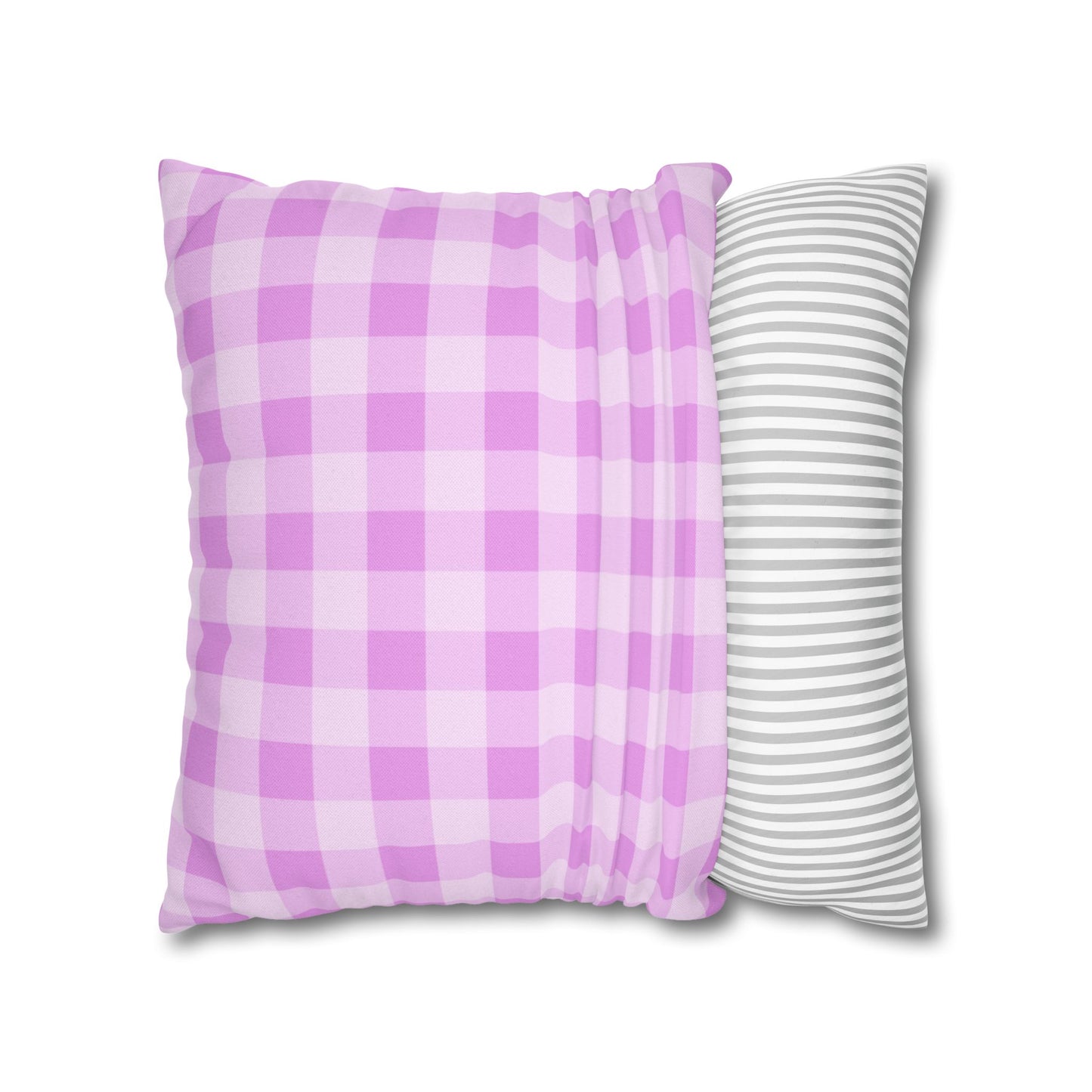 Cozy Purple Checkered Pillowcase