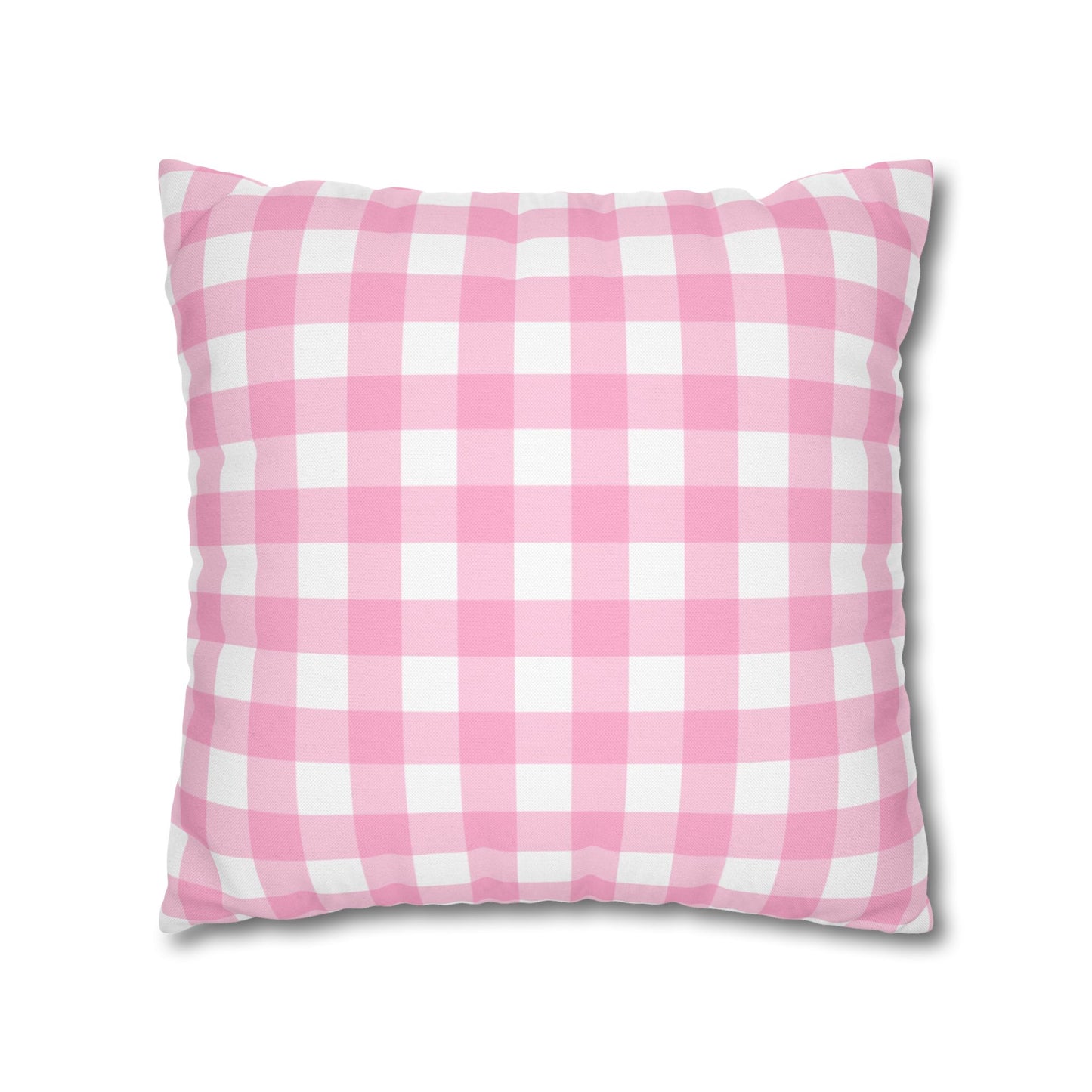 Cozy Pink Checkered Pillowcase