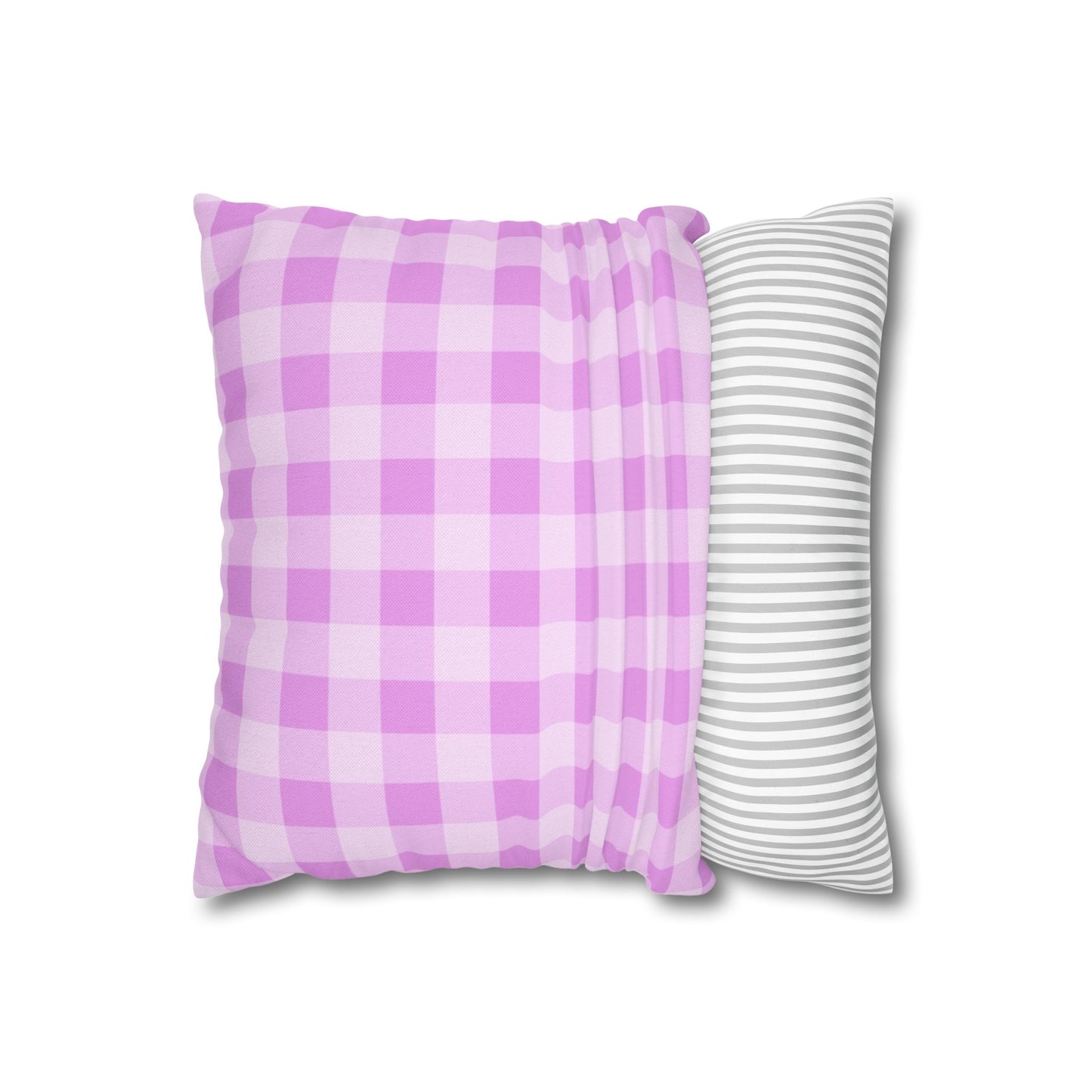 Cozy Purple Checkered Pillowcase