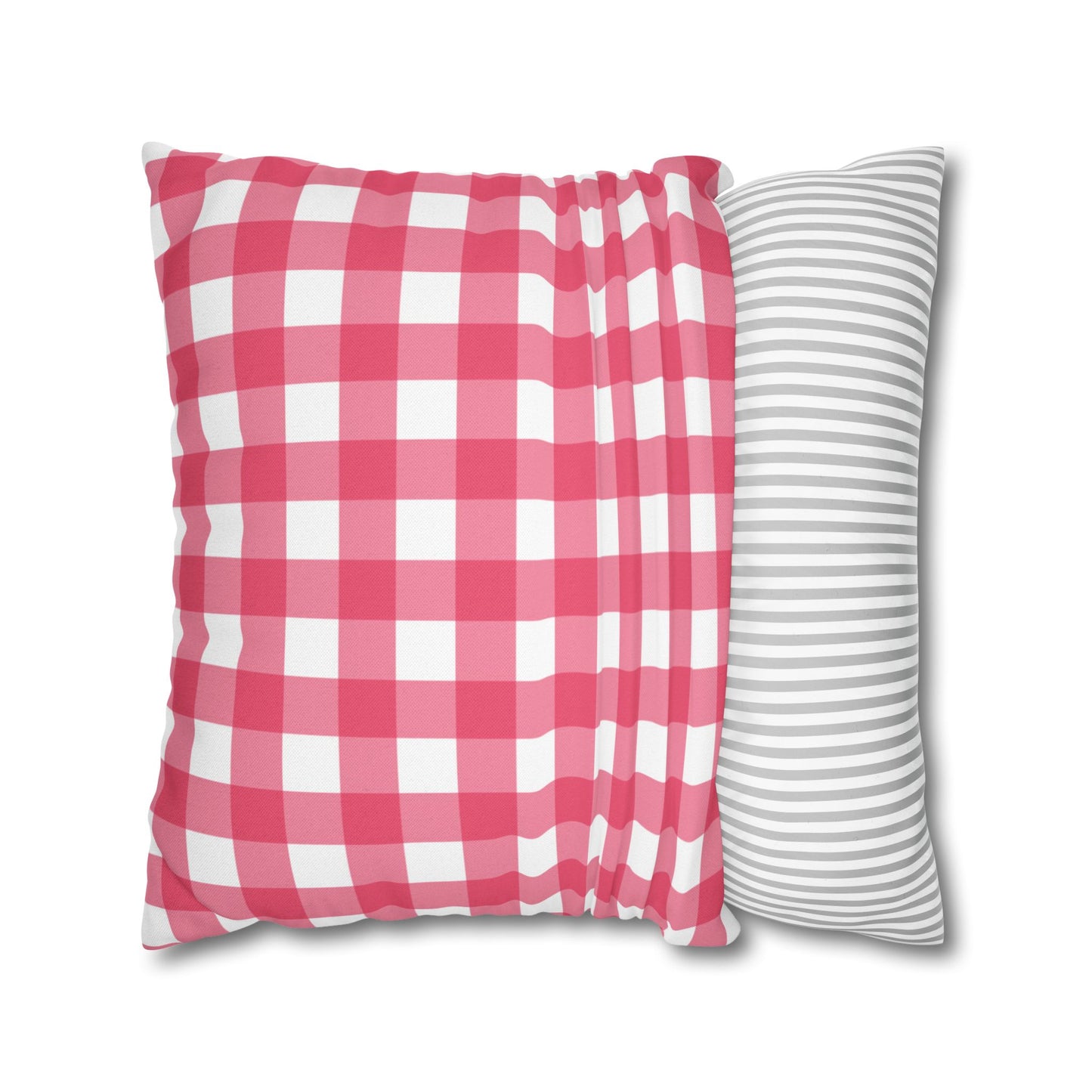 Cozy Red Checkered Pillowcase