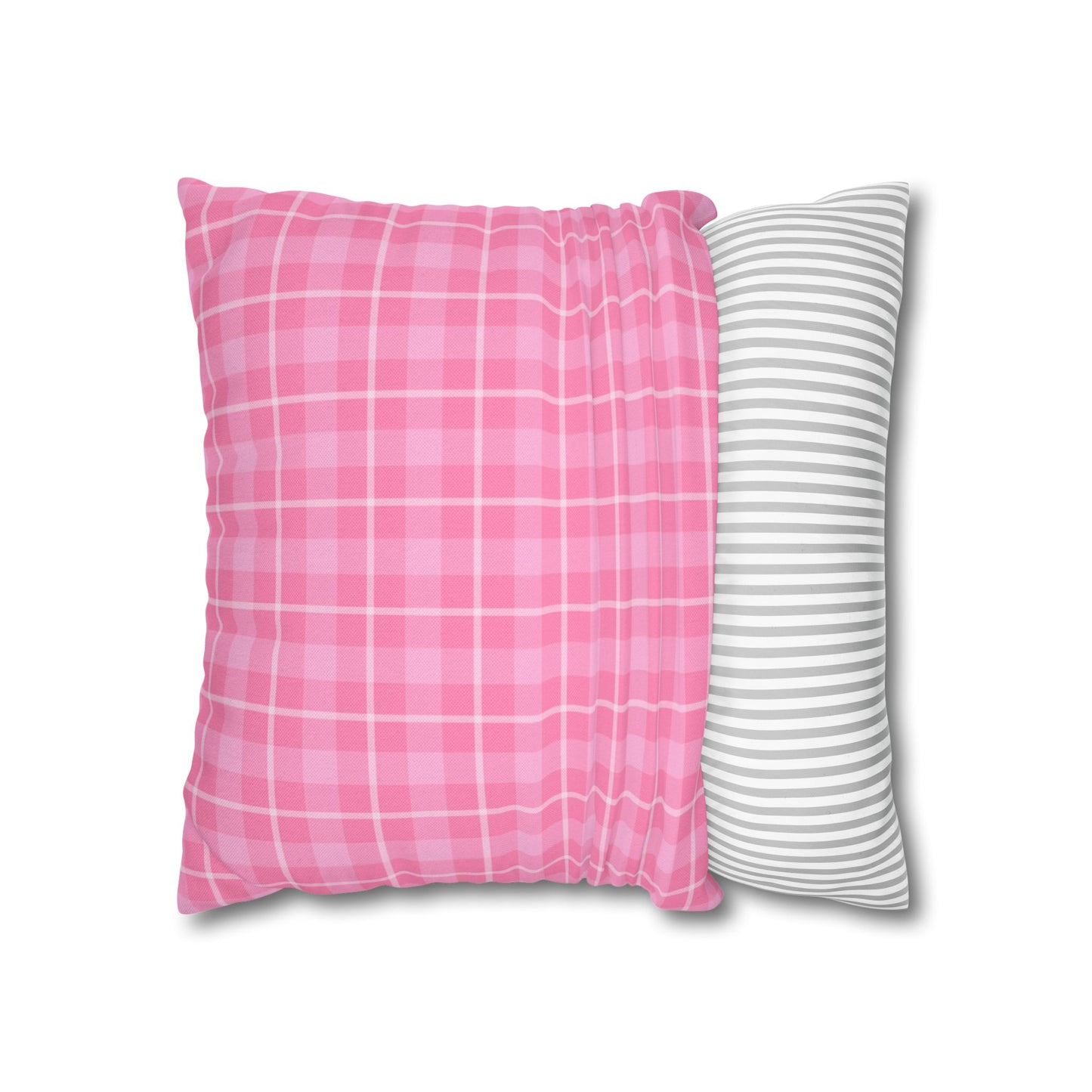 Cozy Pink Checkered Pillowcase