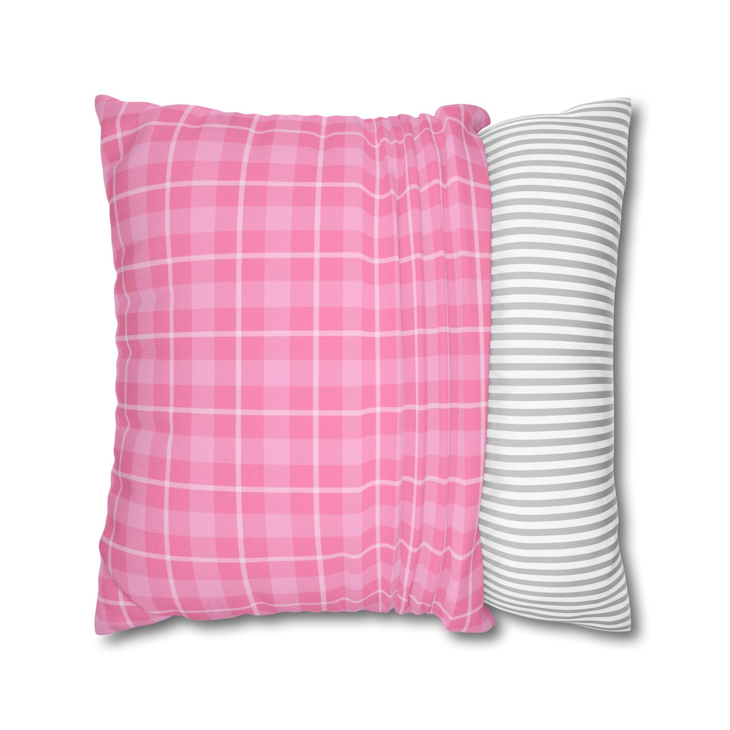 Cozy Pink Checkered Pillowcase