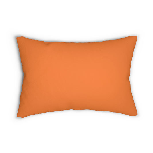 Cozy Orange Spun Polyester Lumbar Pillow