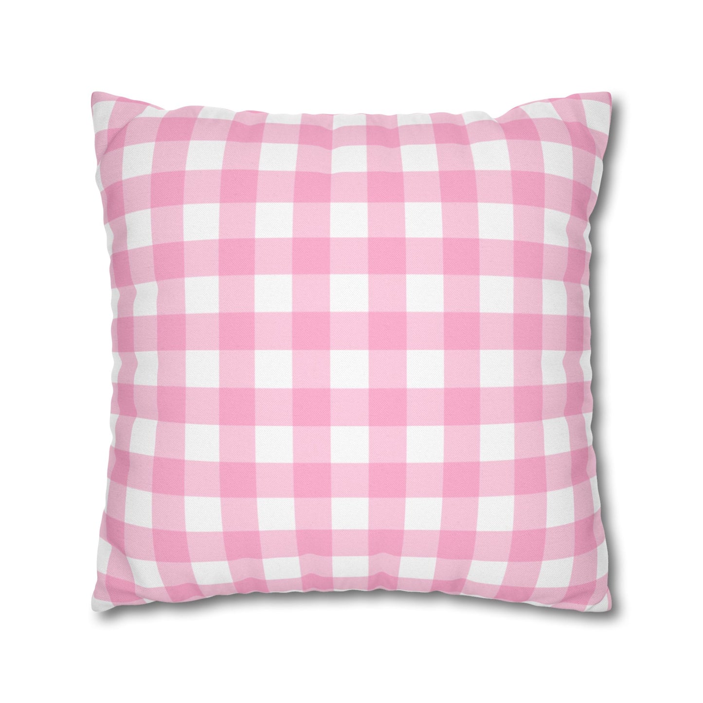 Cozy Pink Checkered Pillowcase