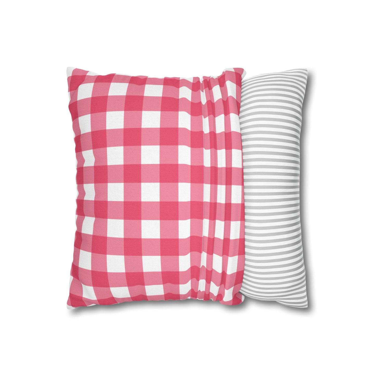 Cozy Red Checkered Pillowcase