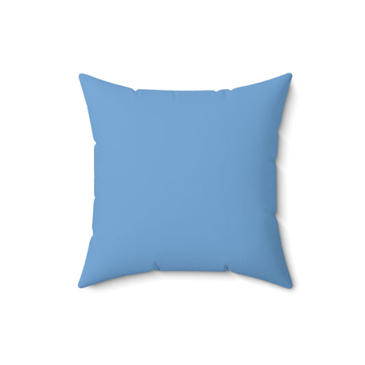 Cozy Blue Spun Polyester Square Pillow