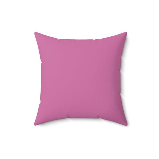 Vibrant Pink Spun Polyester Square Pillow