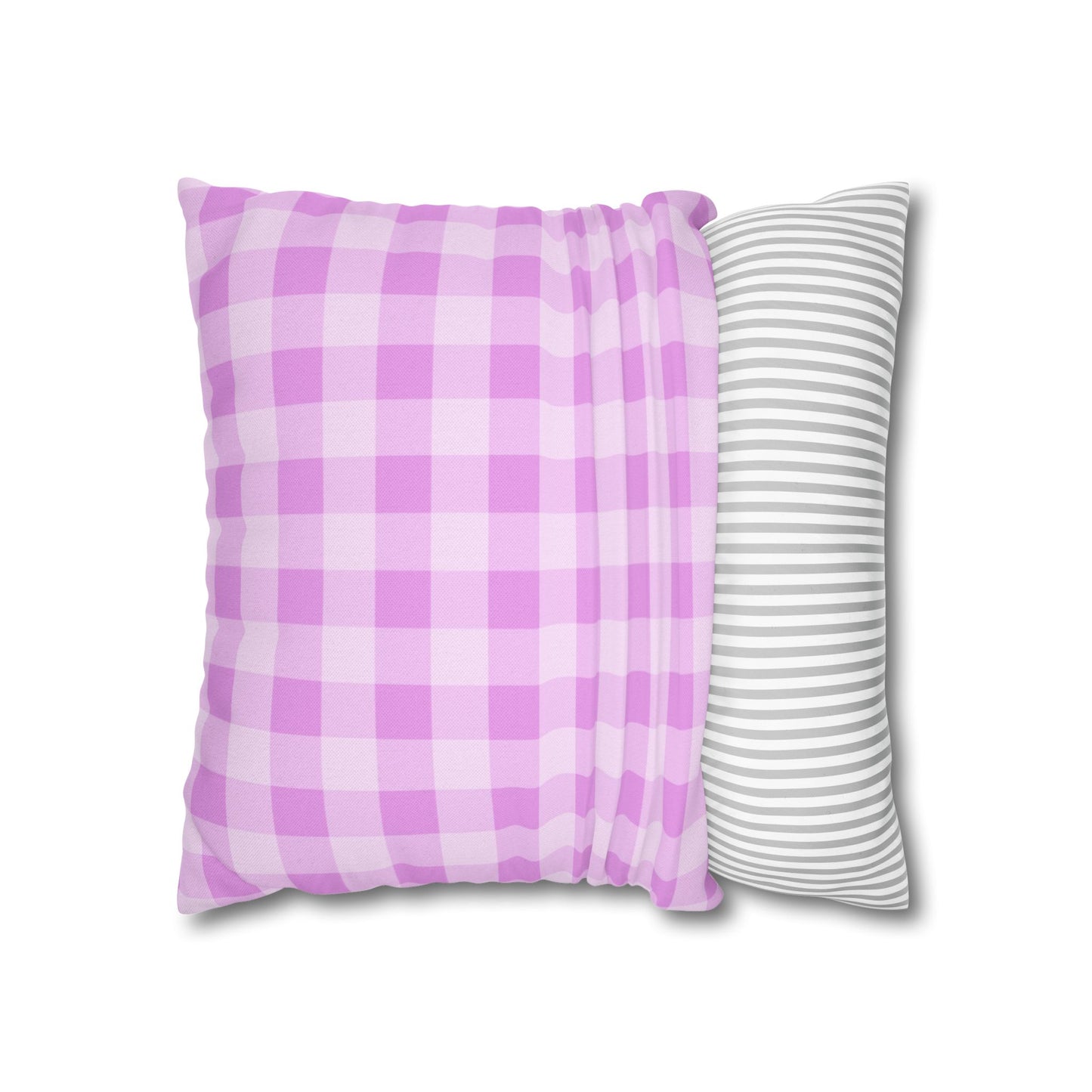 Cozy Purple Checkered Pillowcase