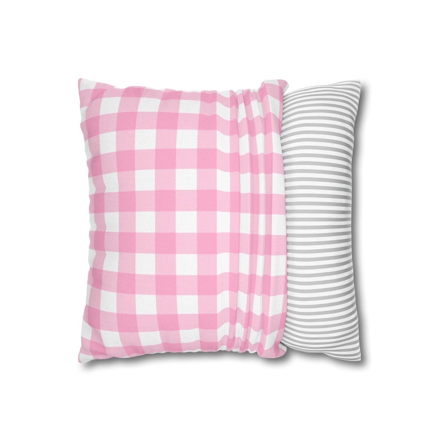 Cozy Pink Checkered Pillowcase