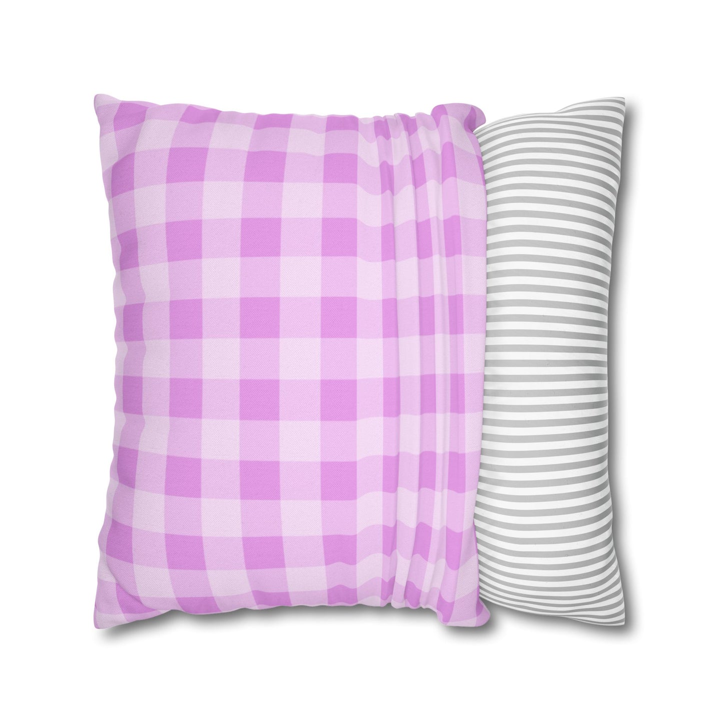 Cozy Purple Checkered Pillowcase