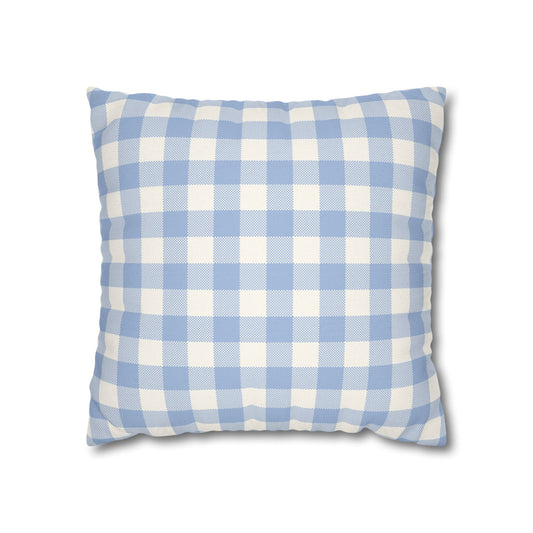 Blue Checkered Pillowcase