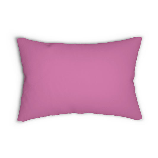 Cozy Pink Spun Polyester Lumbar Pillow