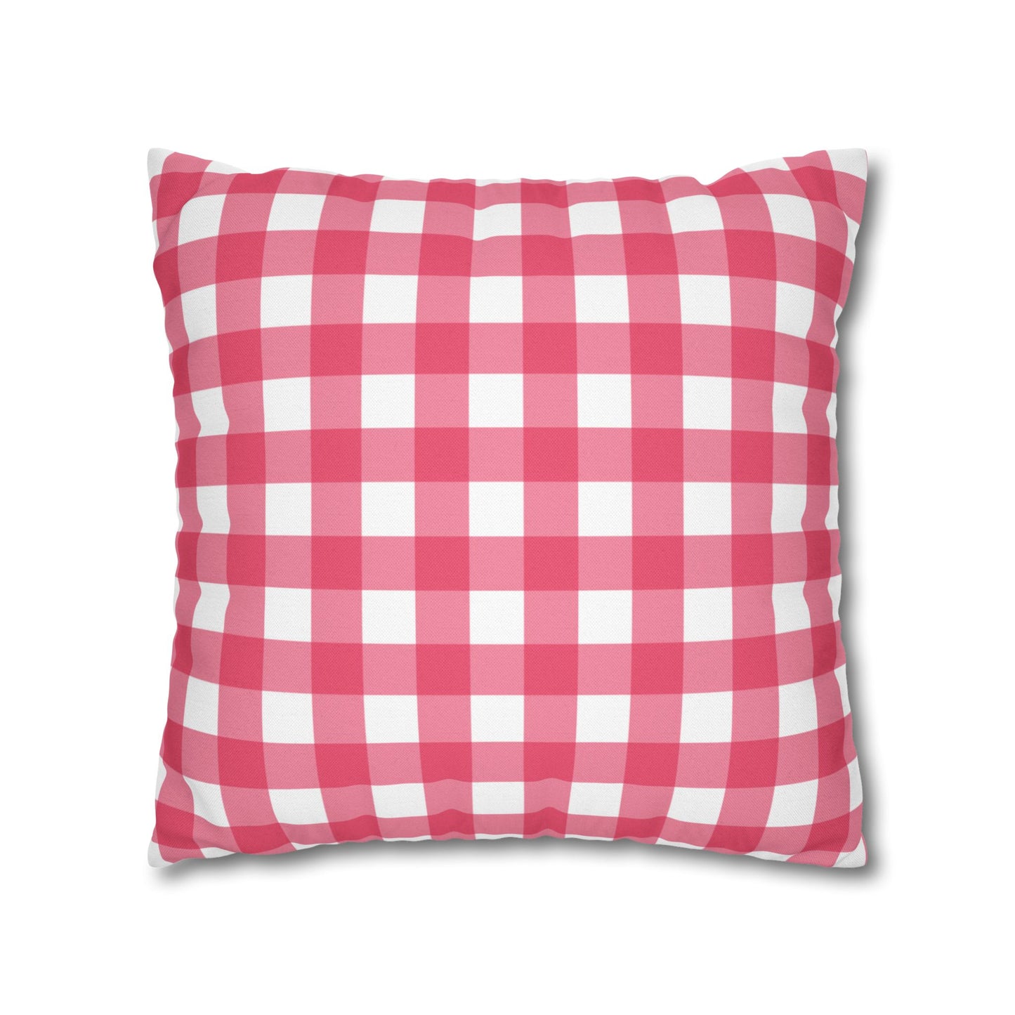 Cozy Red Checkered Pillowcase