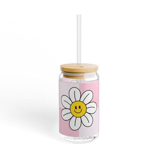 Cute Daisy 16oz Sipper Glass