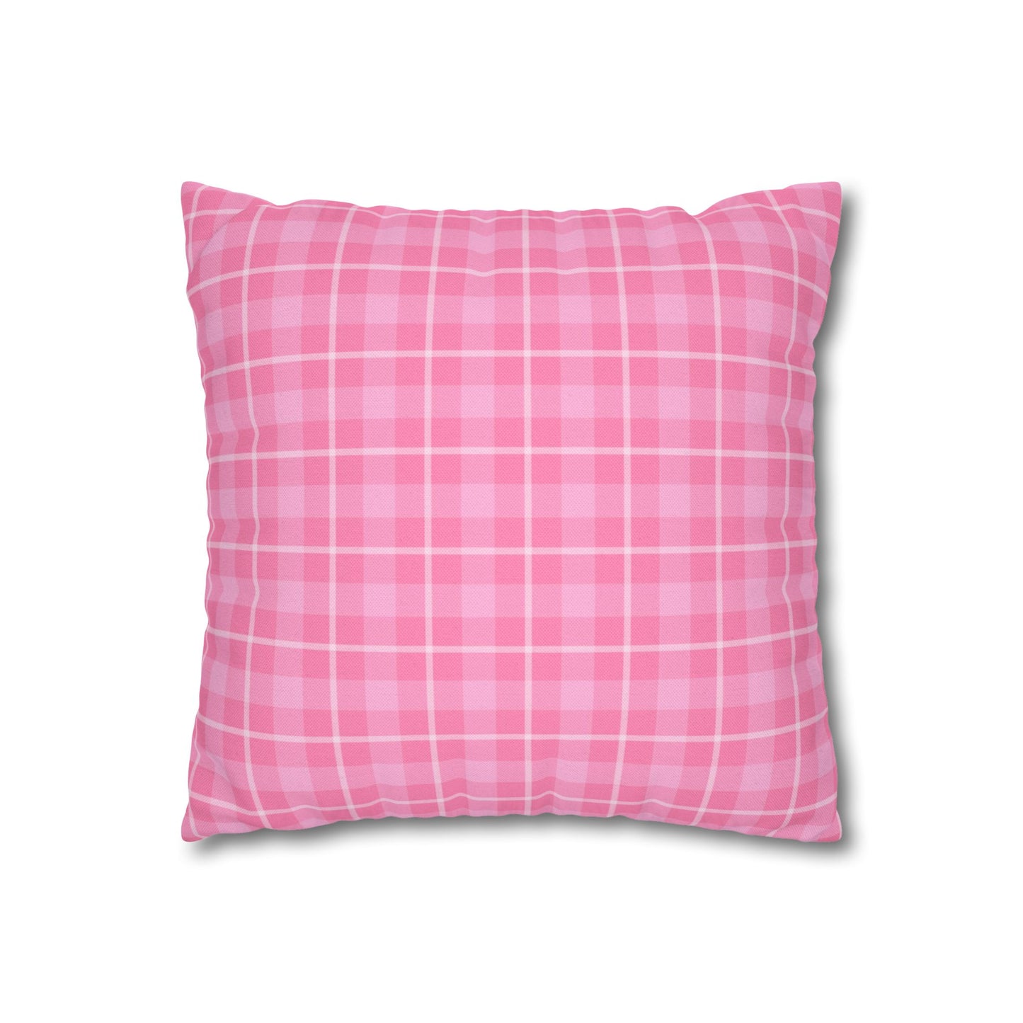 Cozy Pink Checkered Pillowcase