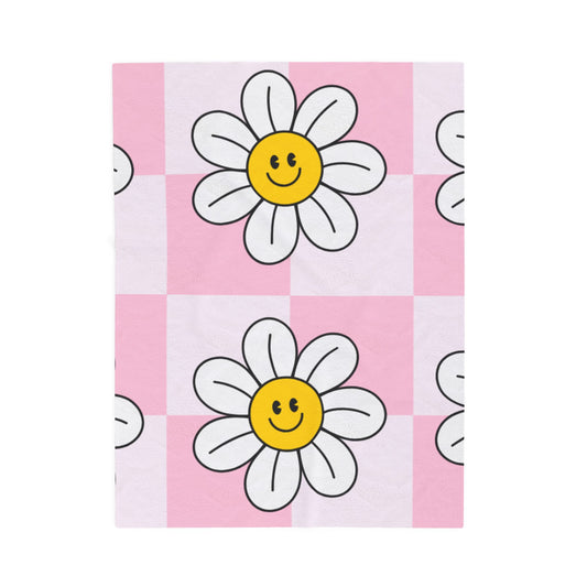 Cheerful Daisy Plush Blanket