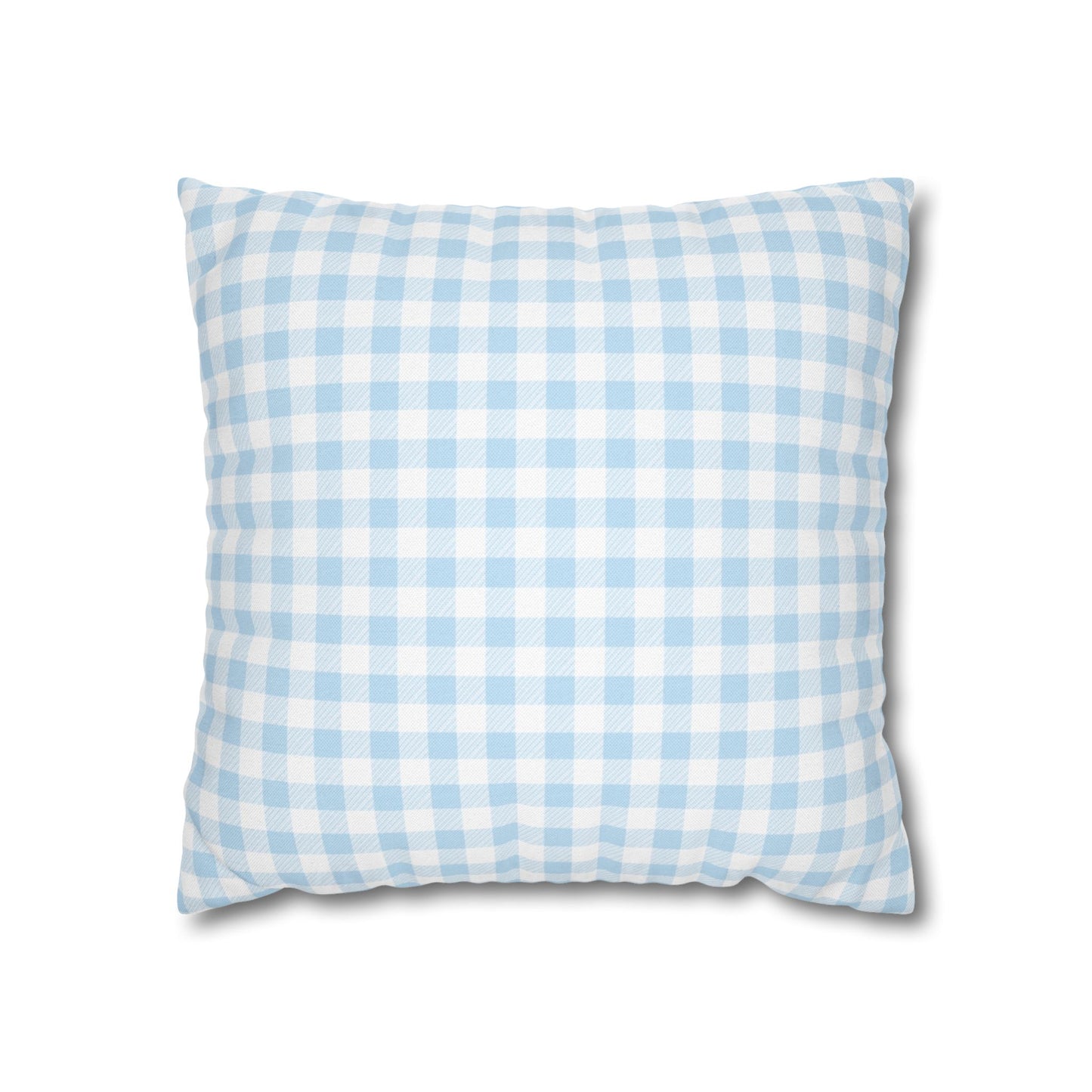 Blue and White Checkered Pillowcase