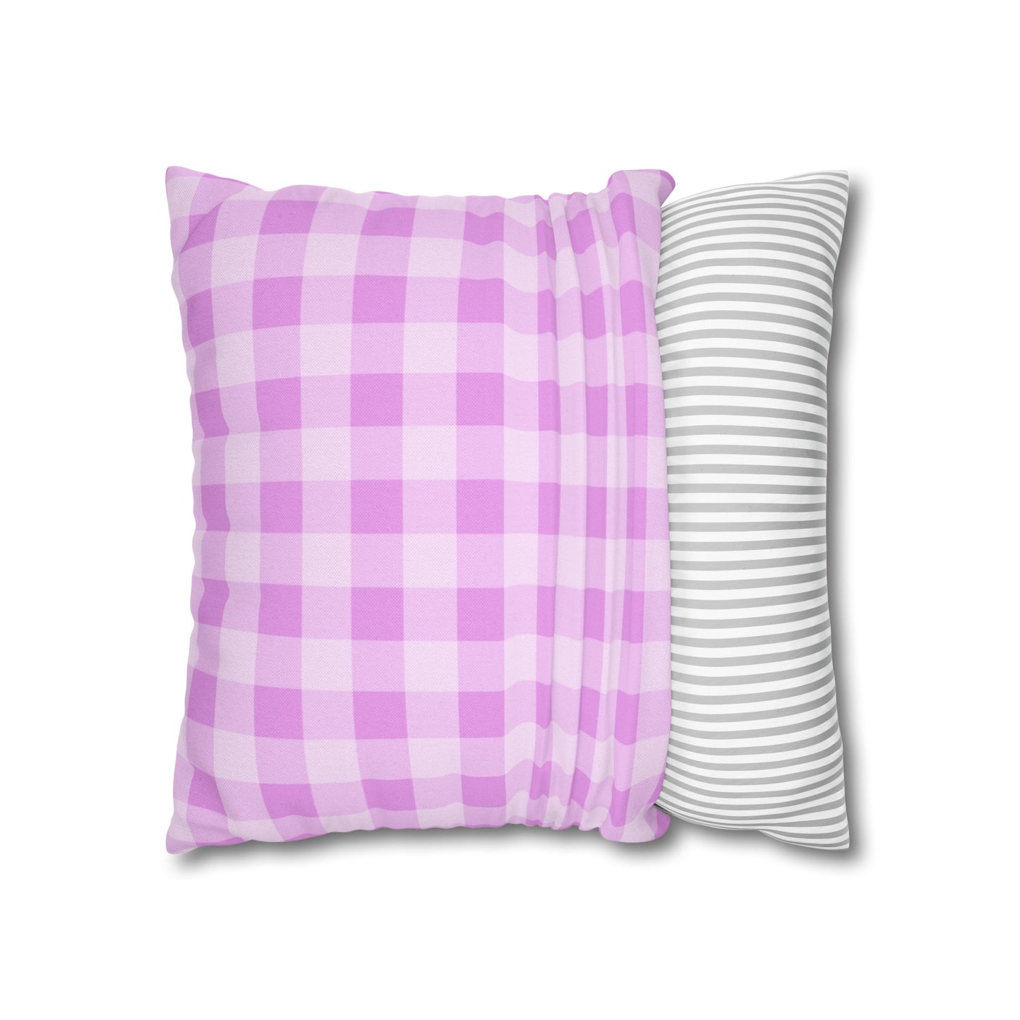 Cozy Purple Checkered Pillowcase