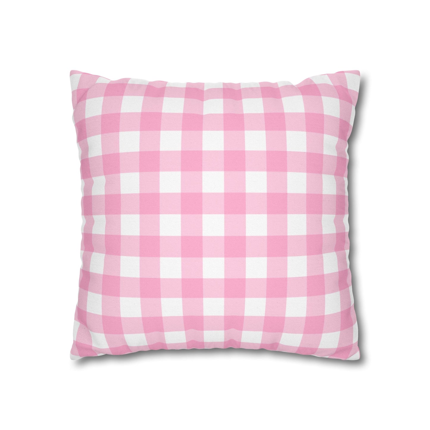 Cozy Pink Checkered Pillowcase