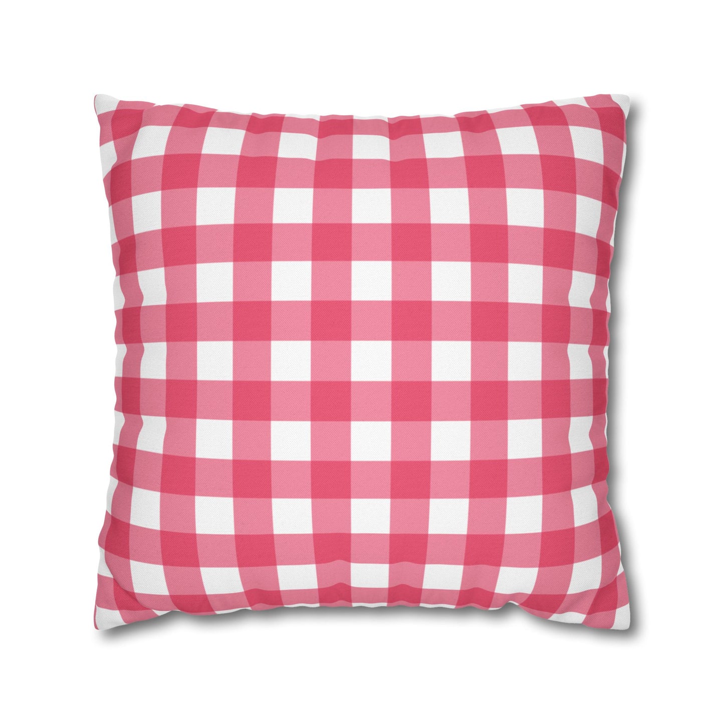 Cozy Red Checkered Pillowcase