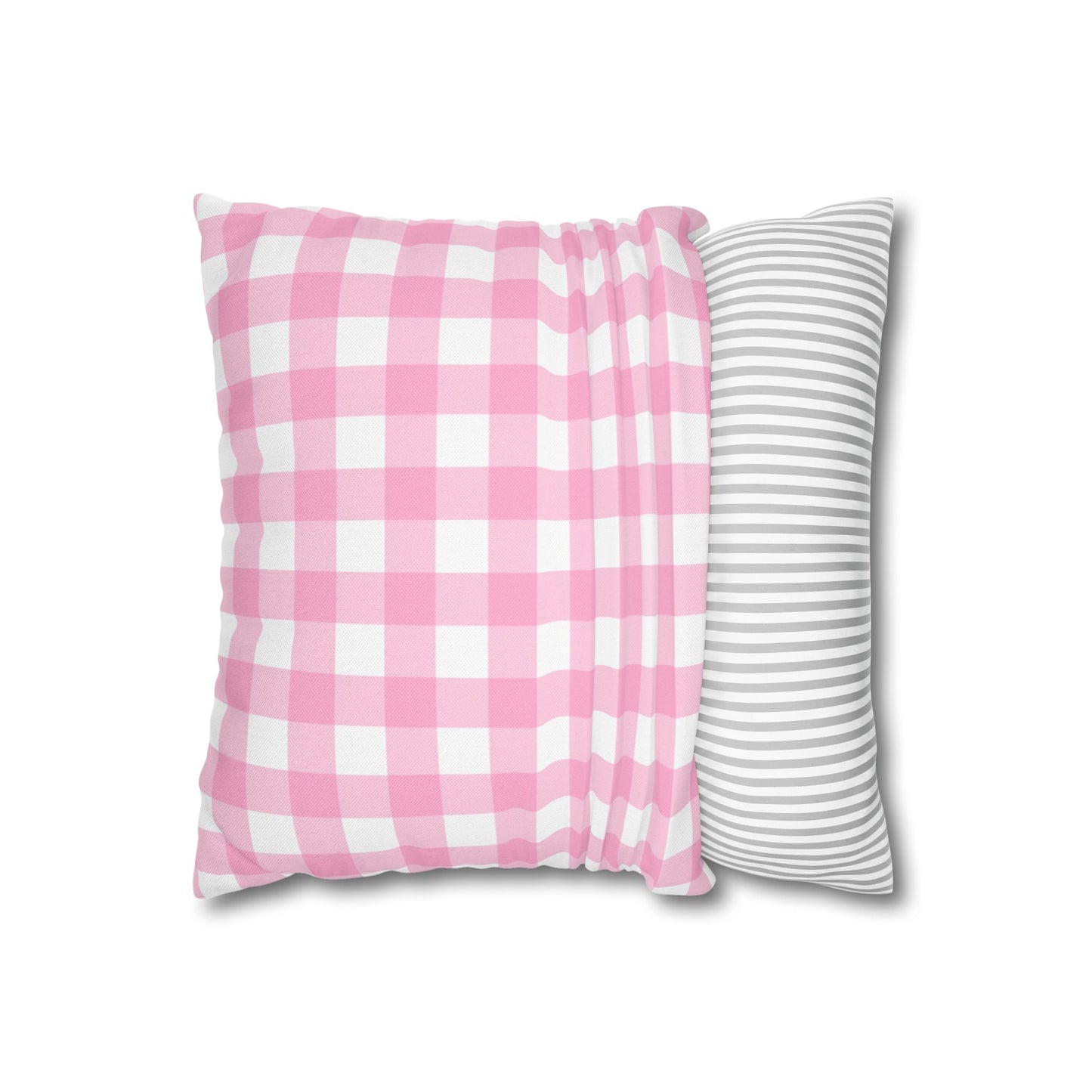 Cozy Pink Checkered Pillowcase