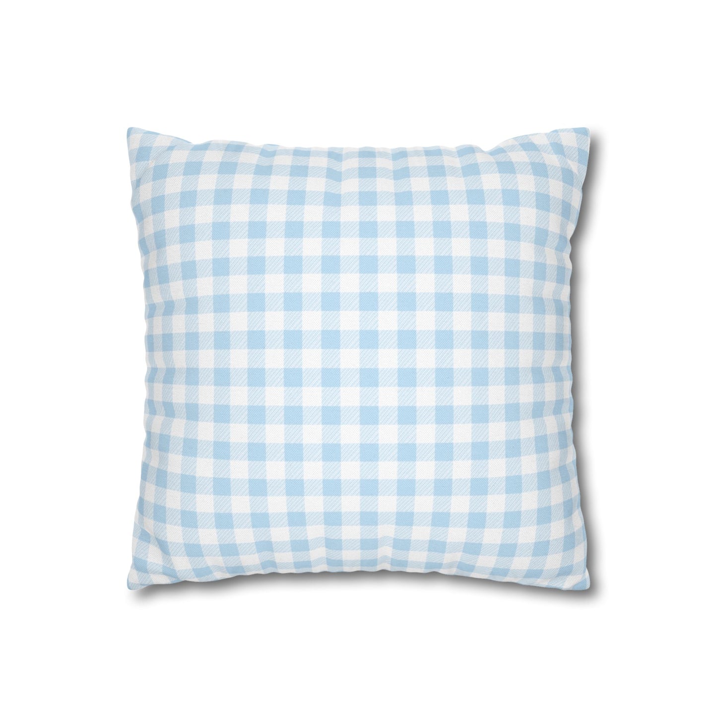 Blue and White Checkered Pillowcase