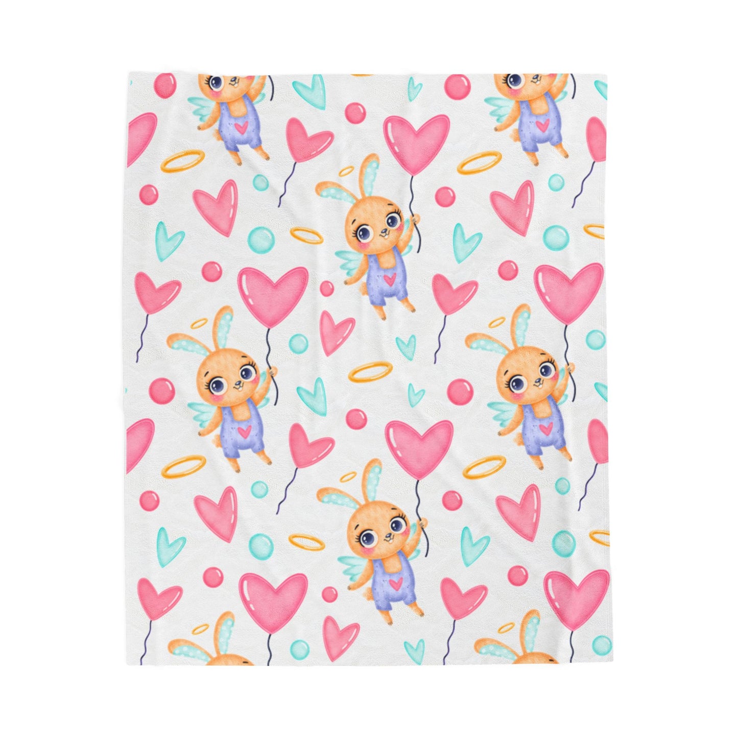 Little Bunny Velveteen Plush Blanket