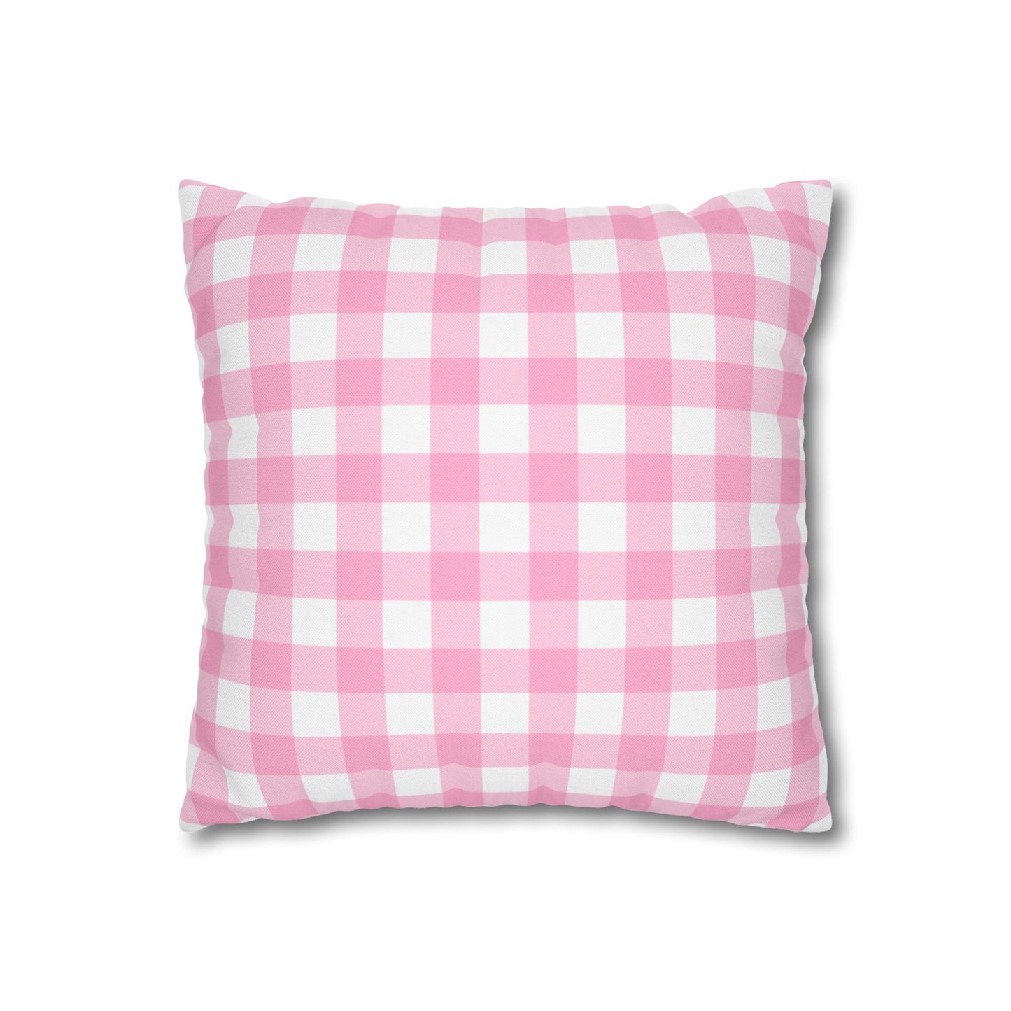 Cozy Pink Checkered Pillowcase