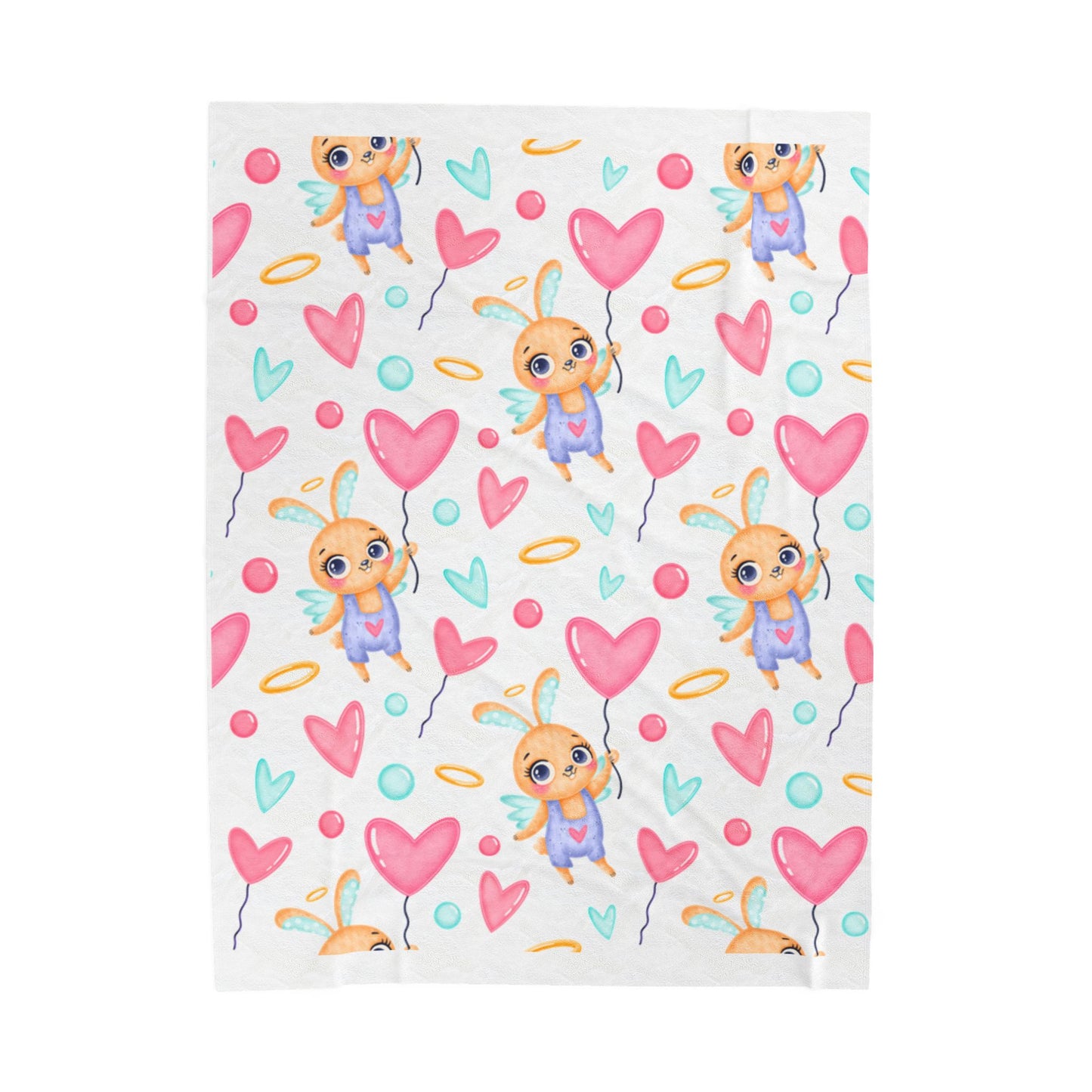 Little Bunny Velveteen Plush Blanket