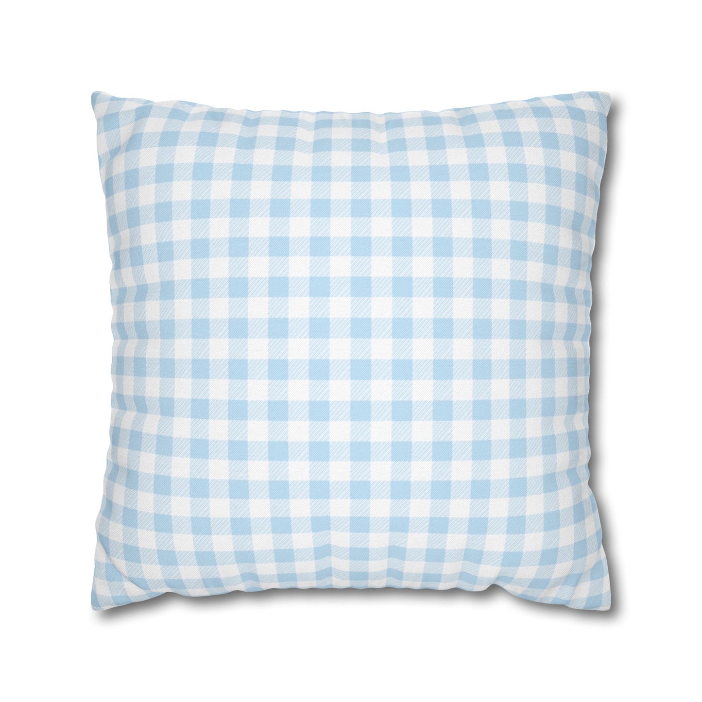 Blue and White Checkered Pillowcase