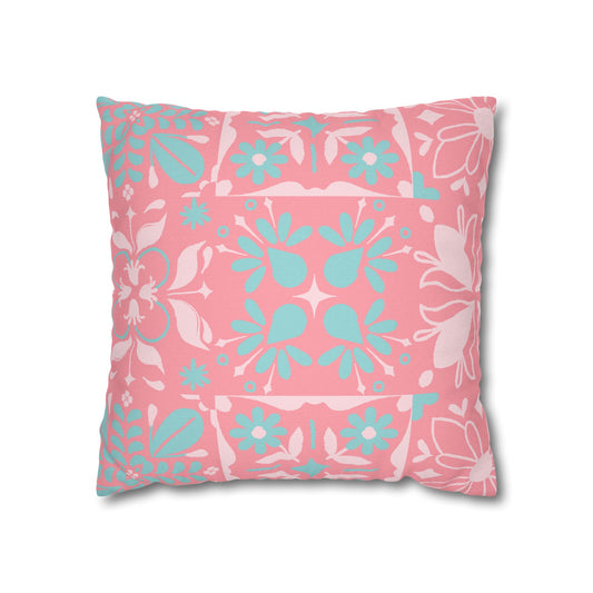 Floral Patterned Square Pillowcase