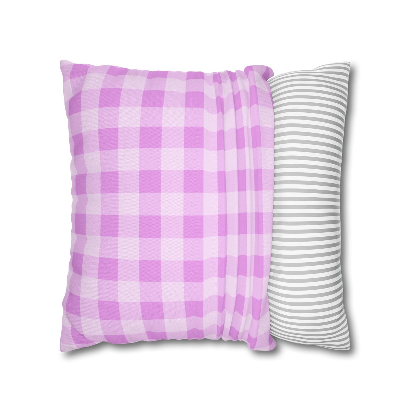 Cozy Purple Checkered Pillowcase