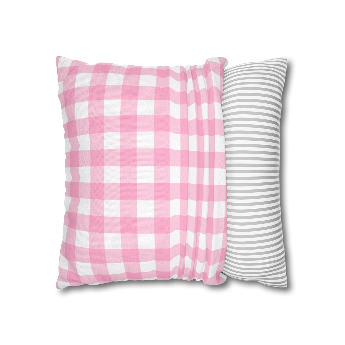 Cozy Pink Checkered Pillowcase