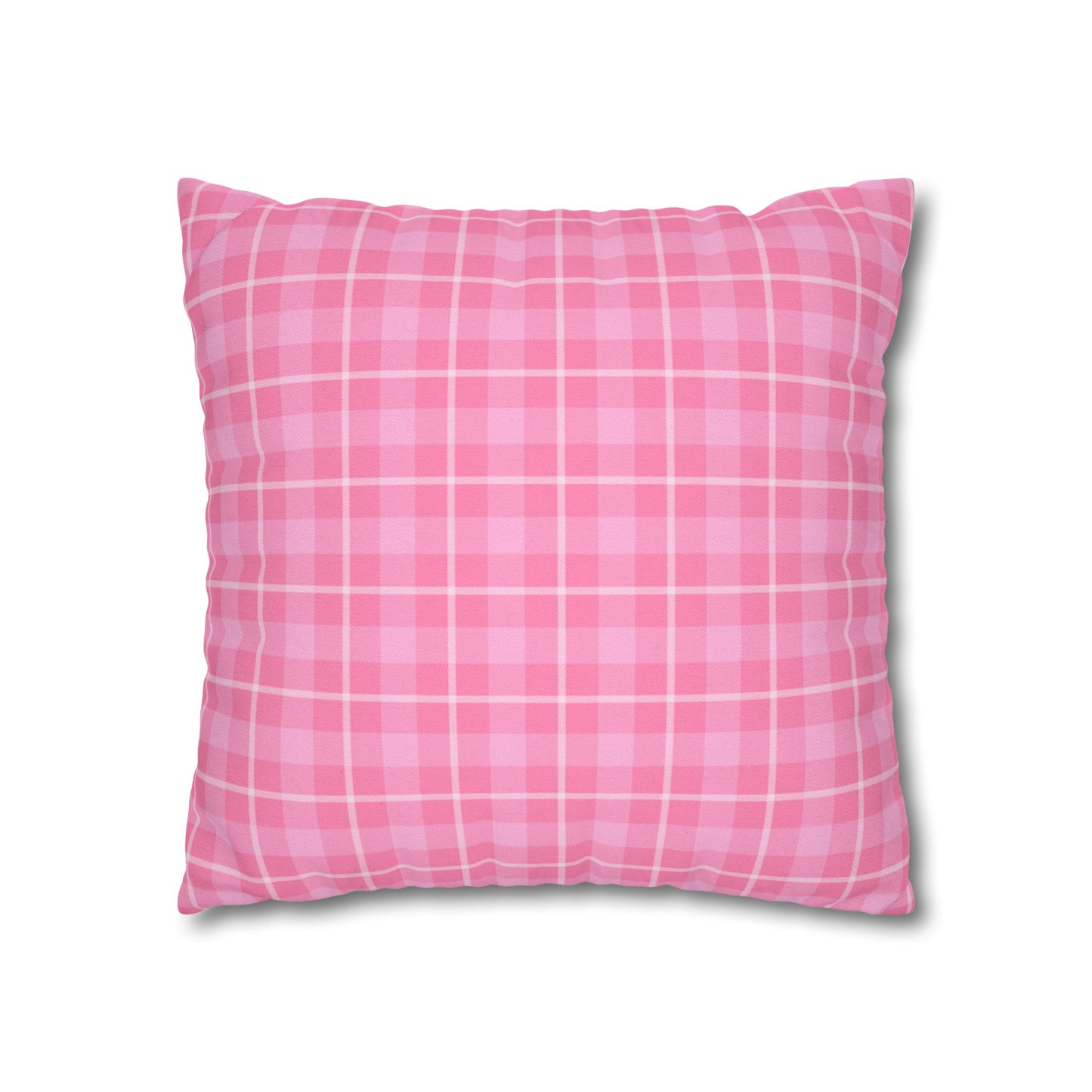 Cozy Pink Checkered Pillowcase