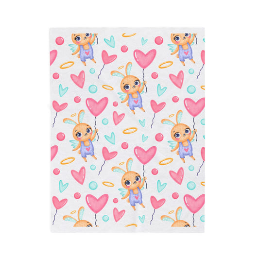 Little Bunny Velveteen Plush Blanket