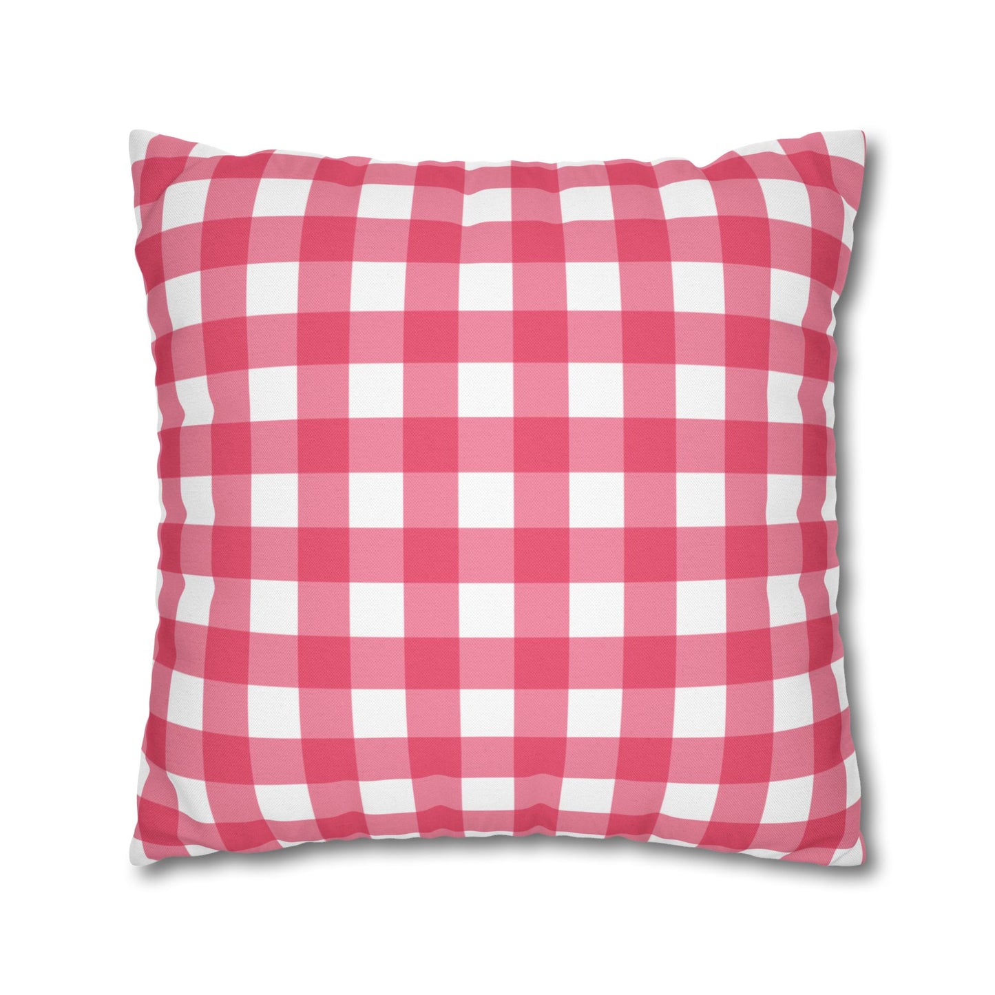 Cozy Red Checkered Pillowcase