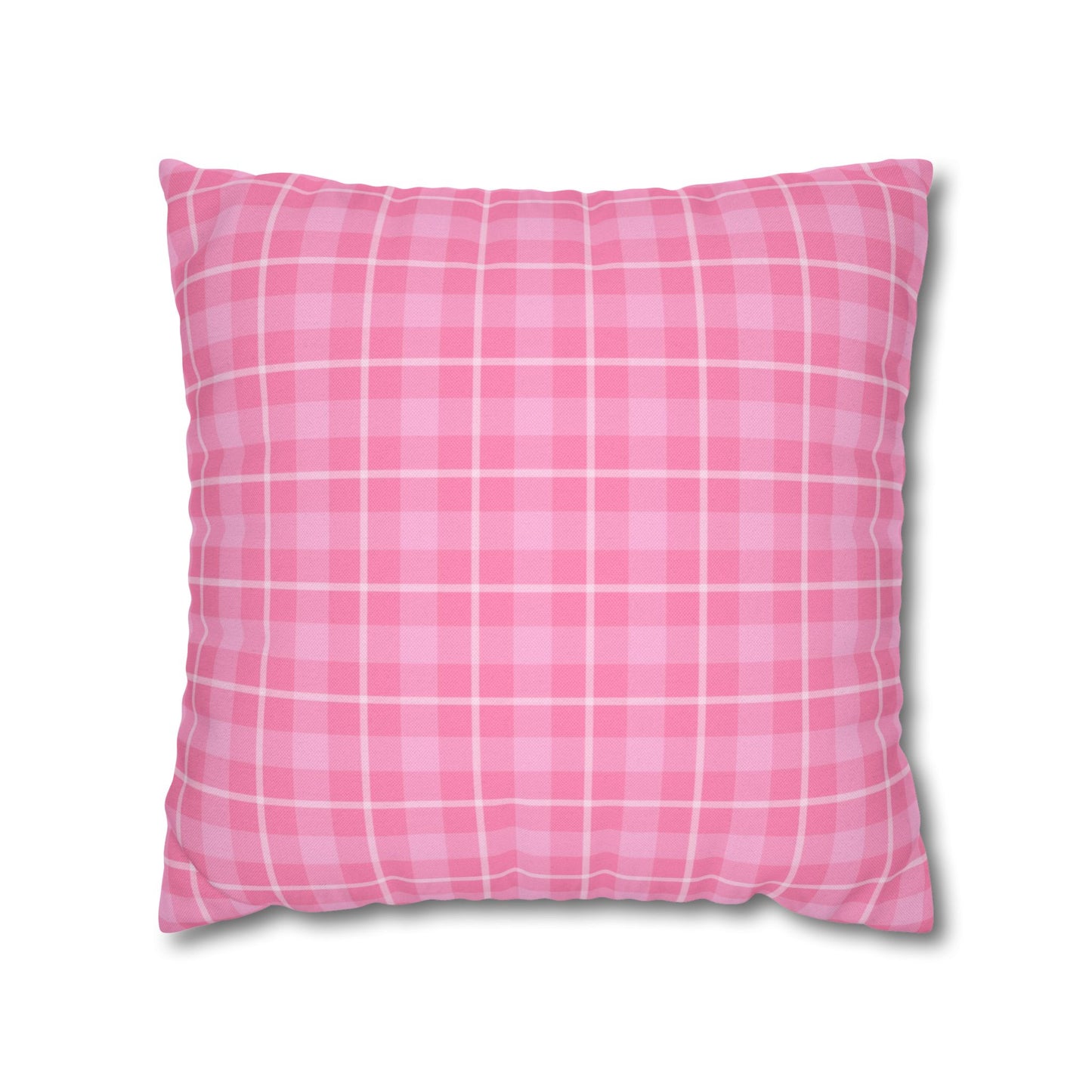 Cozy Pink Checkered Pillowcase