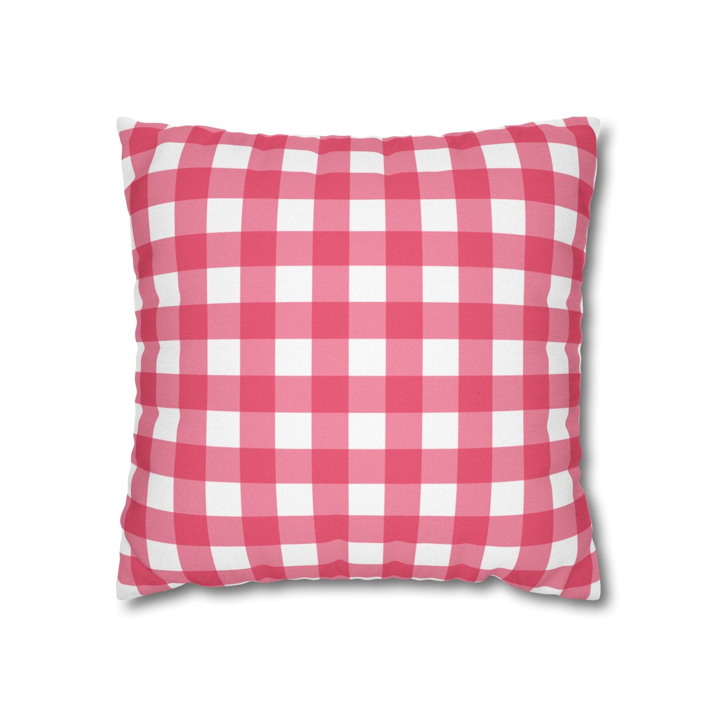 Cozy Red Checkered Pillowcase