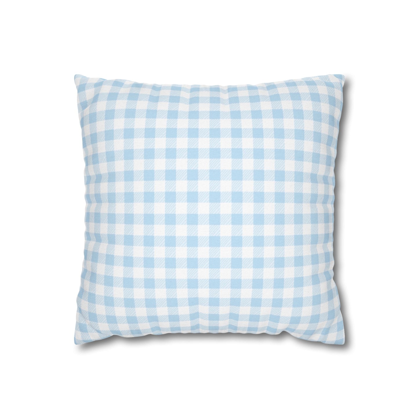 Blue and White Checkered Pillowcase