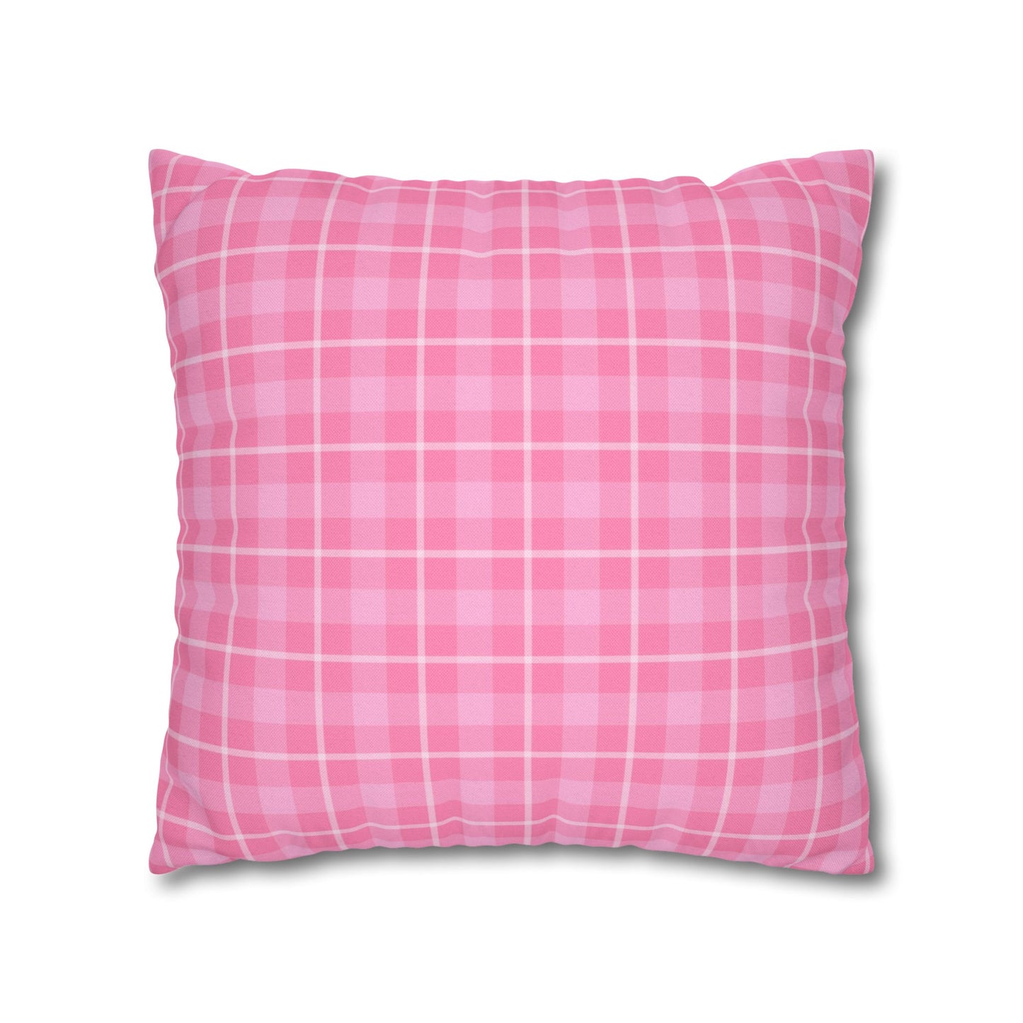 Cozy Pink Checkered Pillowcase