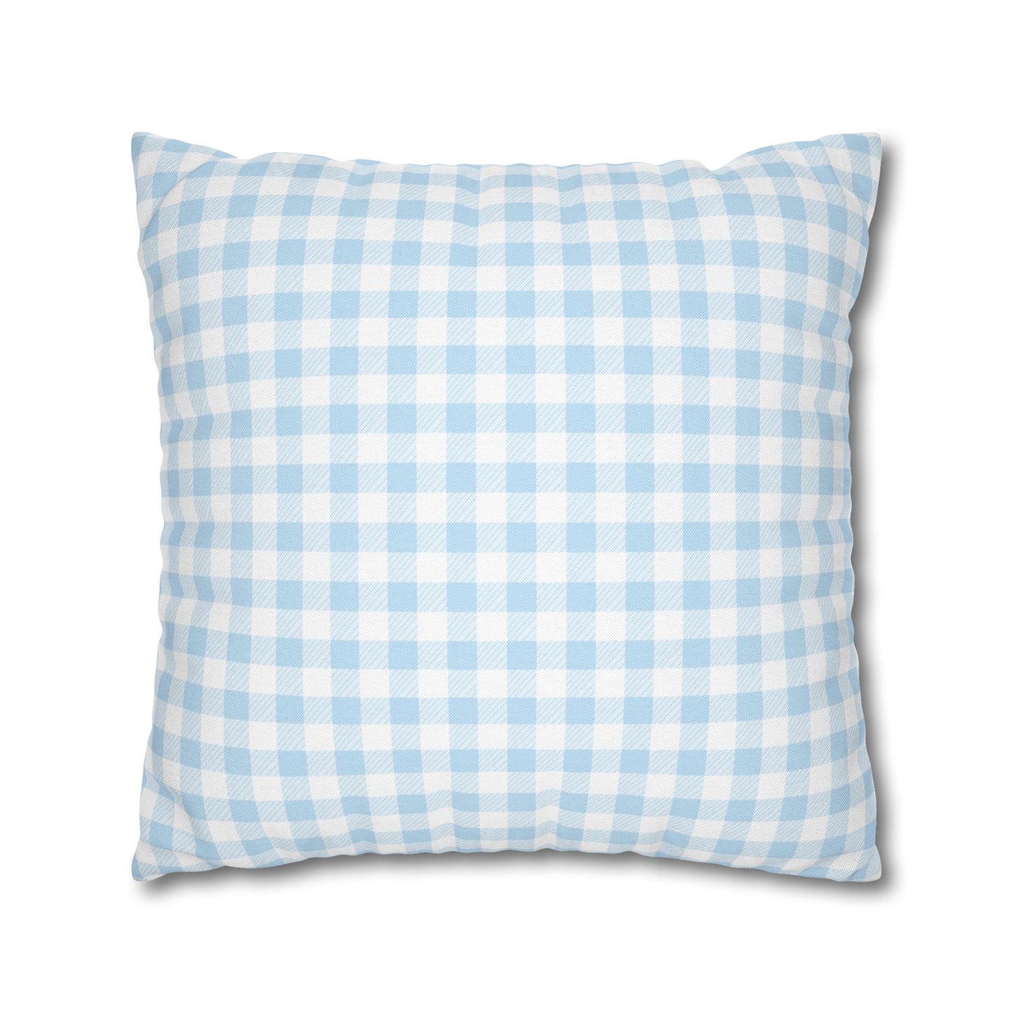 Blue and White Checkered Pillowcase